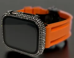 ★アップルウォッチバンド ラバーベルト Apple Watch 　キラキラ ケース カバー メンズ レディース 38mm 40mm 41mm 42mm 44mm 45mm 02