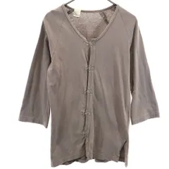 エヌハリウッド 7分袖 コットン カーディガン M グレー N.HOOLYWOOD メンズ 古着 【240308】