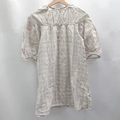 ◇ ⊂ ◎ ●未使用● apres les cours キッズ 子供服 半袖 膝丈 ワンピース サイズ140 ベージュ 女の子 E  【1503050019422】