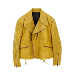 プラダ PRADA 革ジャン ダブルライダースジャケット レザー ライダースジャケット メンズ Used A