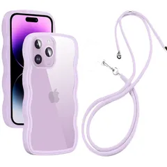 iPhone 13 Pro Max ケース クリア ショルダー 全面保護 人気 かわいい iphone13promax カバー 透明 アイフォン 13 Pro Max スマホケース 薄型 軽量 首かけ 肩掛け 縄掛けケース ストラップ付き 長さ調整可能 落 1