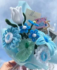 モールフラワーブーケ 枯れない花 ブルーブーケ 青い花束