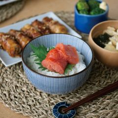 美濃焼 千段十草 多用丼 13cm 昭和製陶 染付 和食器 食器