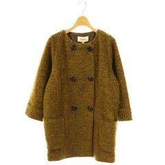 未使用品 コエル COEL レイヤード風バックリボンニット セーター 長袖 モヘヤ混 F 黄 イエロー /AN28 ■GY36 レディース 未使用品 コエル COEL レイヤード風バックリボンニット セーター