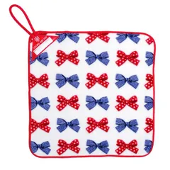 COLORFUL CANDY STYLE 新品  ループタオル ポルカドットとストライプのフレンチリボン ループ付きタオル 紐付きタオル ハンドタオル 保育園 幼稚園 かわいい 今治 タオル ハンカチ おしゃれ 小学校