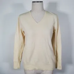 23区 レディース ニット 長袖 カシミヤ ベージュ 無地 清楚 Ｖネック M