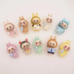 55 ラブブ クリア クロッグサンダル　ジビッツ　10点セット　クロックス　サンダルチャーム