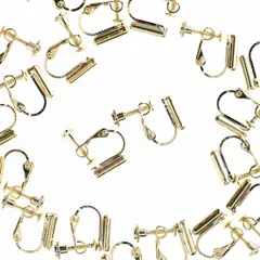 イヤリングコンバーター　縦型　ネジバネ式イヤリングパーツ　ゴールド　AP1565