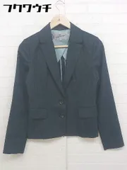◇ Viaggio Blu ビアッジョブルー ストライプ 長袖 テーラード ジャケット サイズ2 ネイビー レディース  【中古】 【1108310005698】のサムネイル