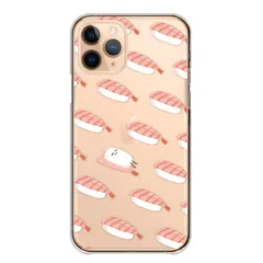 Galaxy A32 5G SCG08 ケース カバー ギャラクシーA32 スマホケース ハードケース 鮨 寿司 マグロ サーモン エビ ホタテ 玉子焼き すしネタ 面白い かわいい 透明 カラー03