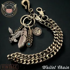 ウォレットチェーン アメカジ カラビナ ストリート キーホルダー 古着 ヴィンテージ