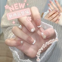 ネイルチップ つけ爪 ショートネイルマグネットネイル 春ネイル