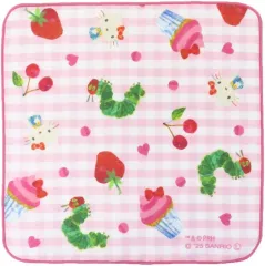 【中古】タオル・手ぬぐい はらぺこあおむし×ハローキティ ガーゼミニタオル 「はらぺこあおむし×サンリオキャラクターズ」