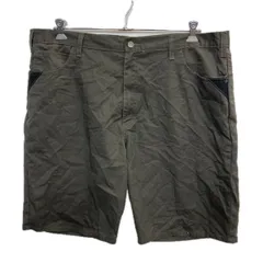 Dickies ショートパンツ 42 ダークブラウン ディッキーズ ジップアップ ビッグサイズ ワーク ショーツ 古着卸 アメリカ仕入 2508-650