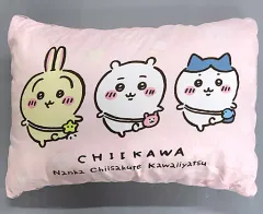【中古】クッション・抱き枕・本体 ちいかわ＆ハチワレ＆うさぎ カバー付き枕 「ちいかわ なんか小さくてかわいいやつ」