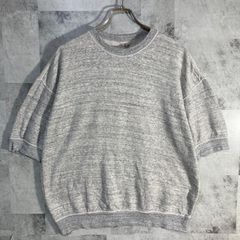 日本製 Filmelange フィルメランジェ 半袖 スウェット 薄手 ドロップショルダー コットン  ライトグレー 3