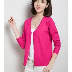 カーディガン レディース 長袖 vネック 送料無料