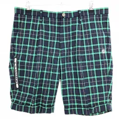 ★SALE価格★【超美品】セントアンドリュース ハーフパンツ ネイビー×グリーン チェック サッカー生地  メンズ LL ゴルフウェア St ANDREWS