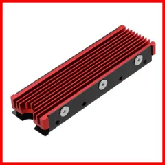 【特売】M.2 2280mm SSD両面ヒートシンク、PC / PS5用サーマルシリコンパッド付きM.2PCIE NVMe SSD (赤) …
