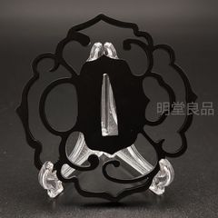 BK084　日本刀装具　刀鍔　透し　鉄地　透　鍔　刀剣美術　重量：約51G