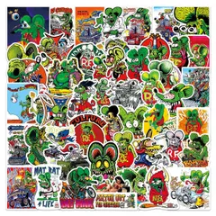 【匿名発送】ラットフィンク　防水ステッカー　シール　重複なし50枚