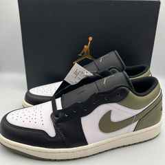 新品 27.5cm Nike Air Jordan 1 Low  ナイキ エアジョーダン1 ロー "ブラック/ミディアムオリーブ/ホワイト"　553558　スニーカー