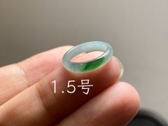 L17-211 氷糯種 森緑 1.5号 グアテマラ産A貨本翡翠 くりぬき リング