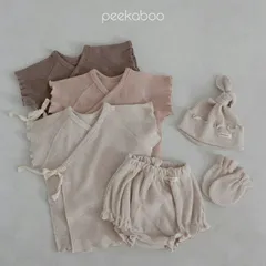 ニューボーン4点セット 夏 ワッフル メロー 半袖 新生児 yes newborn set ニューボーン フォト セット peekaboo newborn 退院着 新生児服 帽子 ひっかき防止 手袋 ニューボーンフォト 出産祝い 韓国 ベビー 韓国子供服