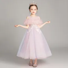 発表会ドレス ピアノ ドレス 子供  フォーマル キッズ チュールワンピース ふんわり感 ロングワンピース 女の子 フレアワンピース ジュニア 結婚式 お誕生日 写真 プレゼント お姫様 姫系 子供服 卒業式 mengchen04