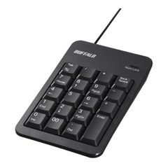【新品・未開封品】【2個】BUFFALO 有線テンキーボード TabキーUSBハブ付き BSTKH100BKZ ブラック