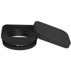 新品 高強度6000系 X100Sに対応 X100F アルミニウム合金製 X100Vi X100V 正方形 Fujifilm 49mm 黒い レンズフード Yullmu
