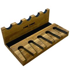 【色:ライトブラウン】WORKS 日本製 ガンスタンド WOOD ５丁掛 ライト