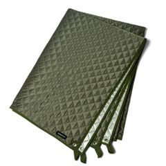 【特価商品】キャンプ/ピクニック/テントマット対応 (グリーン) 2-6人用 グランドシート 収納袋付き アルミコーティング 耐水圧 両面防水 210×145cm 10000mm 大判 厚手 試験合格 レジャーシート