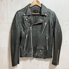 nano universe ナノユニバース レザー ダブル ライダース ジャケット ゴートレザー やぎ革 ゴートスキン 本革 リアルレザー アウター M ブラック 黒 メンズ SG334-16