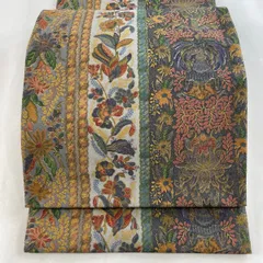 O0653 美品 逸品 希少 砂金綴 京の名工 前田仁仙 作 染め帯