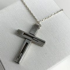 グッチ GUCCI SV925 カットアウトG クロス ネックレス ペンダント シルバー アクセサリー