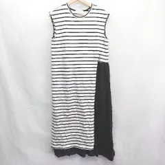 ◇ ⊂ Simplicite サンプリシテ ボーダー柄 - ロング丈 ワンピース 表記なし ホワイト ブラック レディース E  【1409100063837】