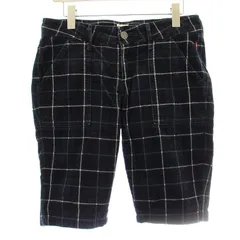 リーバイス レッドループ LEVI'S redloop RG308-60 ショートパンツ ハーフパンツ コーデュロイ ジップフライ チェック柄 31 紺 ネイビー 白 ホワイト /KU ■MT