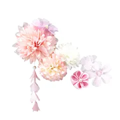 花飾り 振袖 浴衣 袴 ヘッドドレス 和装 ウエディング 着物 結婚式 ブライダル ドライフラワー ヘッドアクセサリー 花 髪飾り 花嫁 和風 Shop] 卒業式 成人式 [JOMA-E 七五三