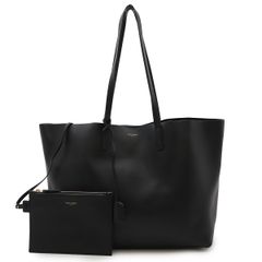 SAINT LAURENT PARIS サン ローラン パリ YSL イブサンローラン サック ショッピング トートバッグ レザー ブラック 黒 ポーチ付き 394195