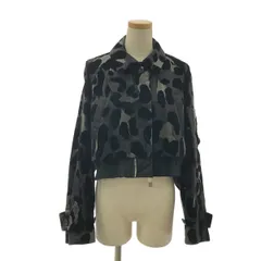 sacai / サカイ | 2022AW | 総柄 変形 ロゴジップ ドローストリング ジャケット ブルゾン | 2 | ブラック/グレー系 | レディース