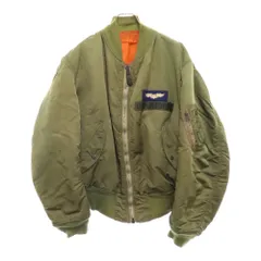 ALPHA INDUSTRIES (アルファ インダストリーズ) 80-90S VINTAGE MA-1 MIL-J-82790E USAF USA製 リバーシブル フロントパッチ フライトジャケット カーキ