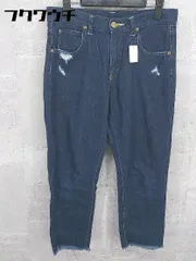 ◇ Lee × People Tree ピープルツリー ダメージ加工 カットオフ ジーンズ デニム パンツ サイズM インディゴ レディース 【1002798482197】