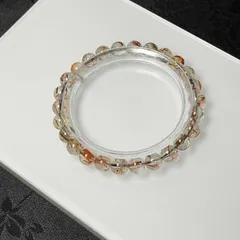 貴重 EU製 ★ゴールドスーパーセブン★パワーストーン ブレスレット 天然石 原石 綺麗 お守り ギフト 6.7-7.2mm ZB8207