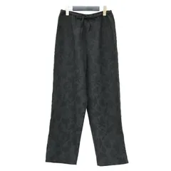 BEAUTY&YOUTH ビューティアンドユース パンツ ブラック 黒 サイズ:M | 24秋冬 チャイナ イージーパンツ | テーパード ハイウエスト ドローストリング ボタニカル柄 ジャガード | ボトムス ズボン【レディース】【中古】