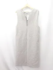 ◇ ⊂　美品 UNITED ARROWS ユナイテッドアローズ 手洗い可能 - ロング ジャンパースカート サイズF グレー系 レディース E  【1507250014904】