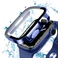 【即納】ANYOI 対応 Apple Watch ケース 45mm 防水ケース 3D直角エッジデザイン メッキ加工 アップルウォッチ カバー ガラスフィルム 一体型 アップルウォッチ ケース 耐衝撃 apple watch カバー 全面保護 高透過率 Appl