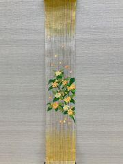 秋ウォールデコ【金木犀】豆タペストリー 本麻 少しのスペースに 秋玄関飾り 新品未使用品 追跡あり配送