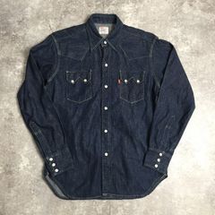 LEVI'S ウエスタンデニムシャツ 長袖　ショートホーン　米国　バレンシア製 LEVI'S ウエスタンデニムシャツ 長袖 ショートホーン 米国
