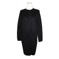 MAX MARA(マックスマーラ) スタジオ 黒 アンゴラ ブレンド カーディガン ロング丈 44 55